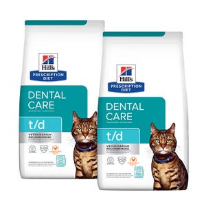 Hill's Presc Diet T/D Dental Care Adult Cat Food 3kg x 2