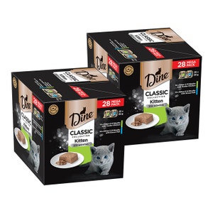 Dine Daily Variety PK Chicken & Ocean Fish Kitten Food 85gx56
