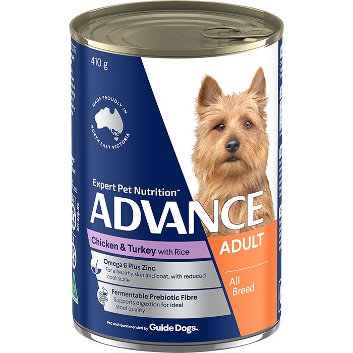 Advance Chicken Turkey Rice Dog Food 410g Petbarn