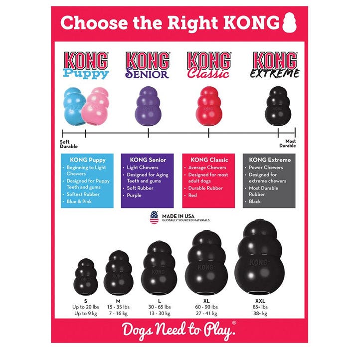KONG Extreme Dog Toy Black S Petbarn