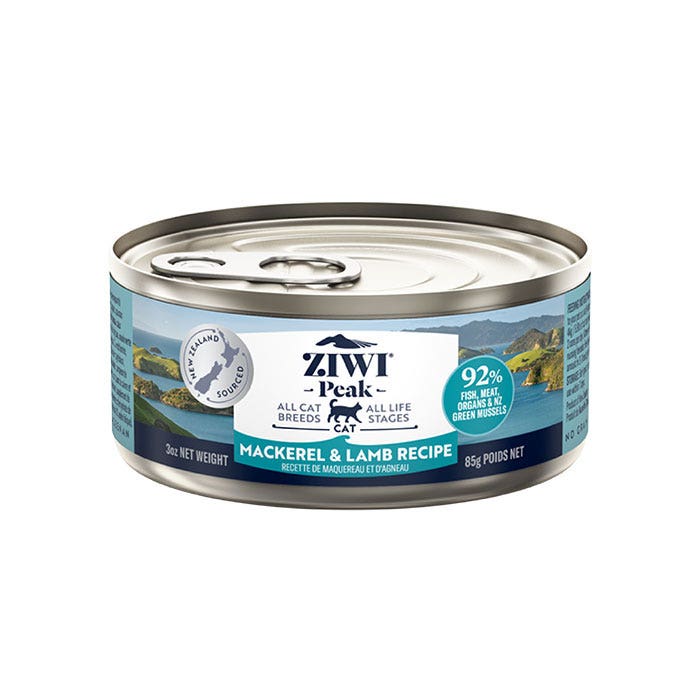 ZiwiPeak Mackerel Lamb Adult Cat Can 85gx24 Petbarn