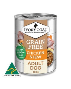 Ivory Coat Grain Free Chkn & Coco Oil Adult Dog Can 400gx12