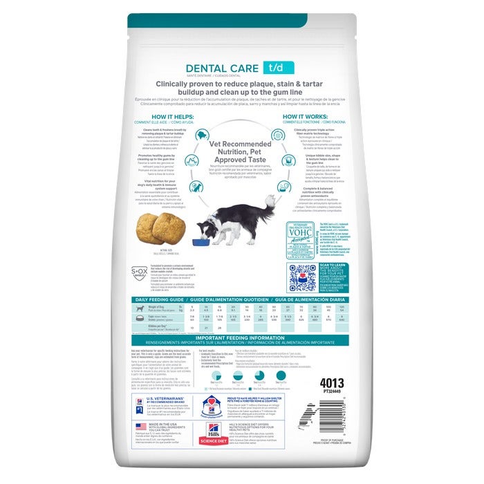 Hill s Prescription Diet T D Dental Care Adult Dog Food Petbarn