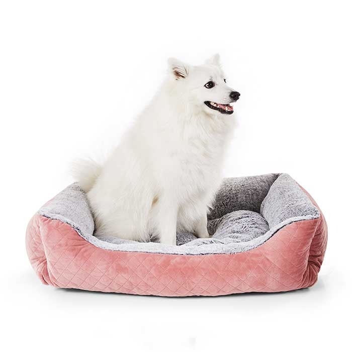 All Day Modern Luxe 2.0 Quilted Dog Basket Pink Petbarn
