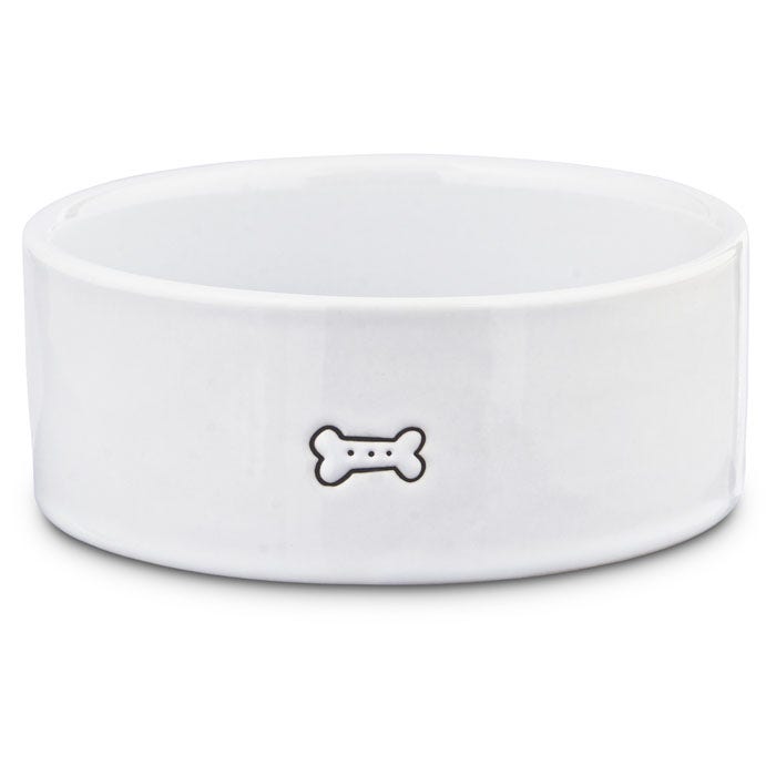 Black and white dog bowl hotsell