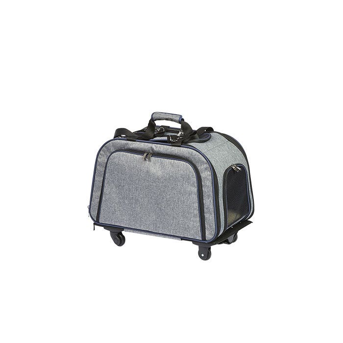 All Day Expandable Pet Trolley Blue Grey Petbarn