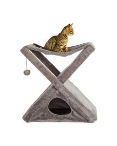 All Day X-Shaped Foldable Cat Scratch Grey 59x34.5x60cm