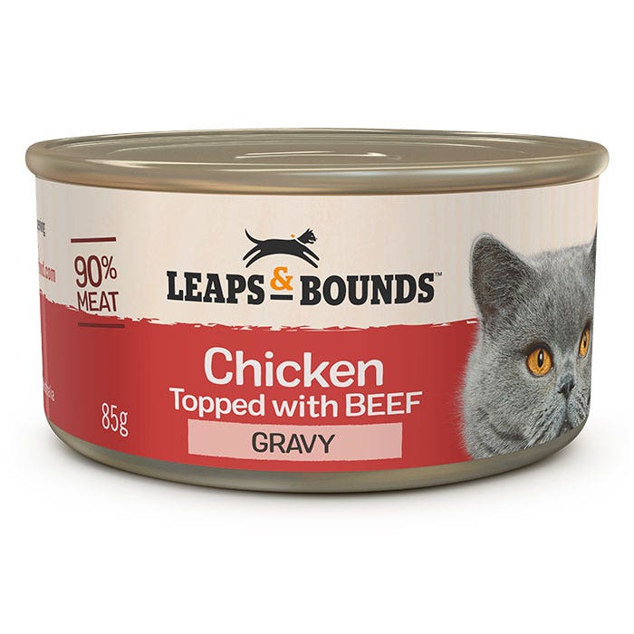 Leaps Bounds Chicken Top wDuck Jelly Cat Can 85gx12 Petbarn
