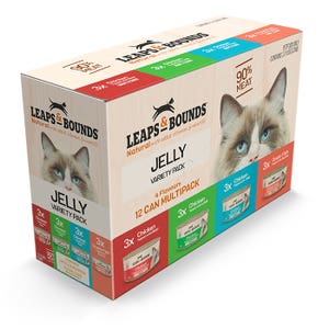 Leaps & Bounds Variety Pack Jelly Cat Can 85g 12PK x 4