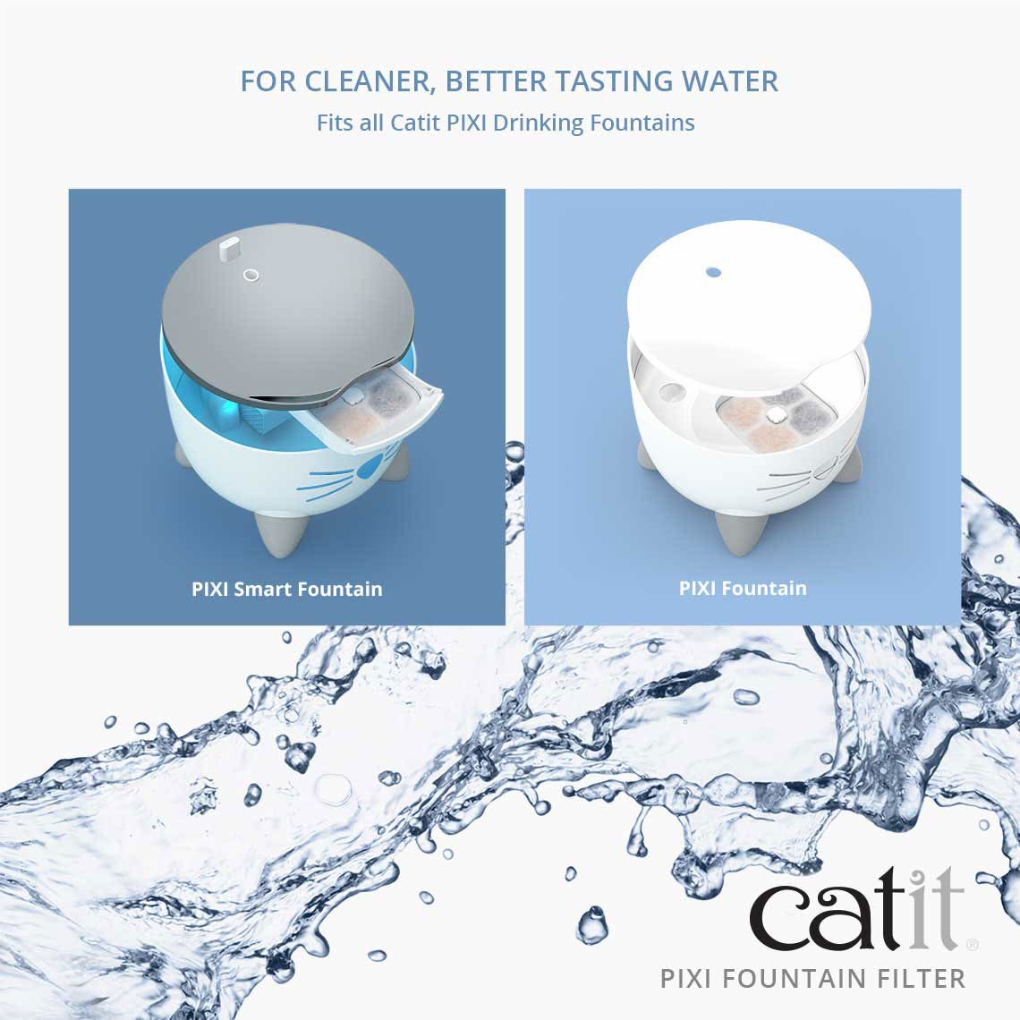 Catit Pixi Cat Fountain Filter 3PK Petbarn