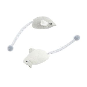 Juni Icy Mountain Mice with Tinsel Tail Cat Toy 2PK