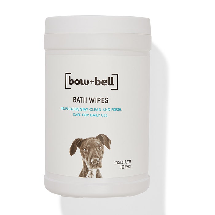 Bow Bell Bath Dog Wipes 160Pk