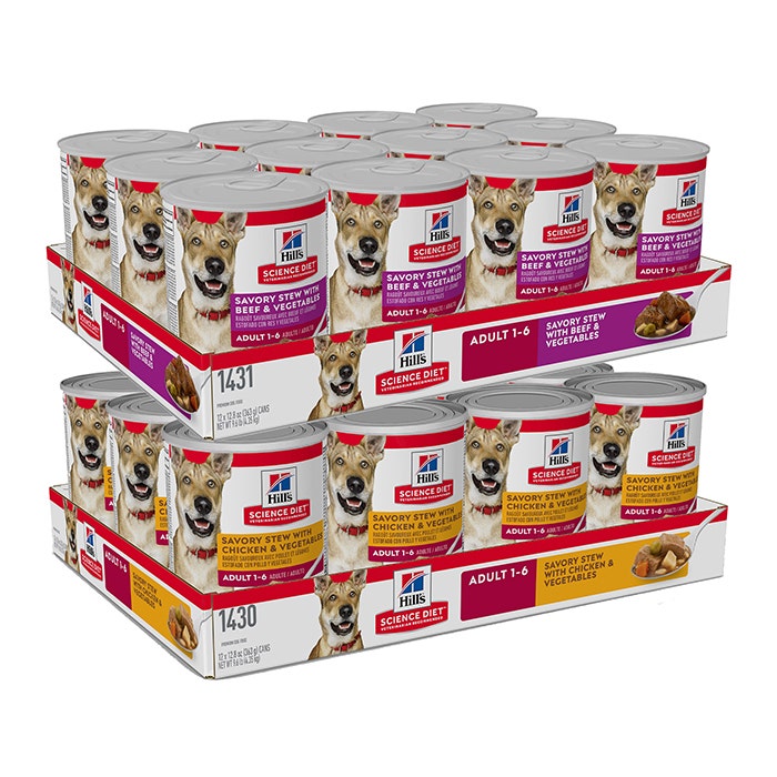 Science Diet Chicken Vegetable Stew Adult Dog Can 363gx12 Beef Veg Stew Can 363gx12