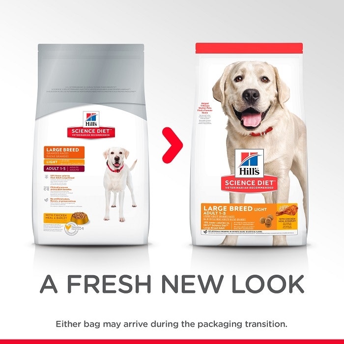 Hills science diet large cheap breed light