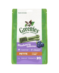 GREENIES Canine Dental Dog Treats Blueberry Petite 340g