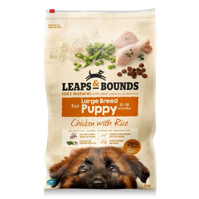 Buy Leaps Bounds Chicken Large Breed Puppy Food Online Petbarn