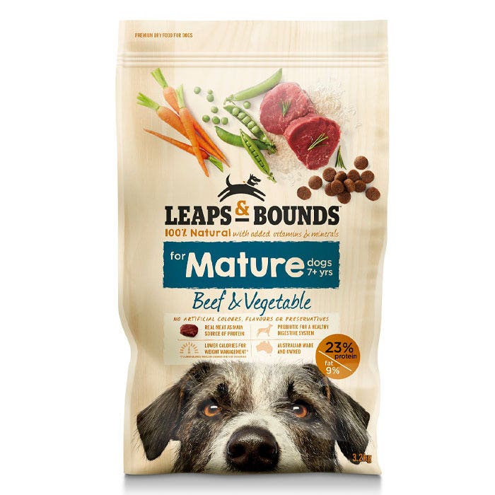 Buy Leaps Bounds Beef Mature Dog Food Online Petbarn