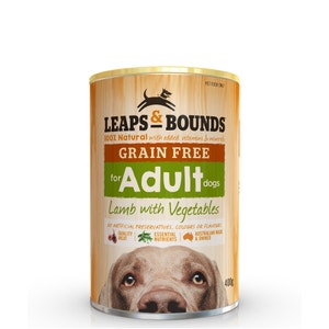 Leaps & Bounds Grain Free Lamb & Rosemary Dog Can 400gx12