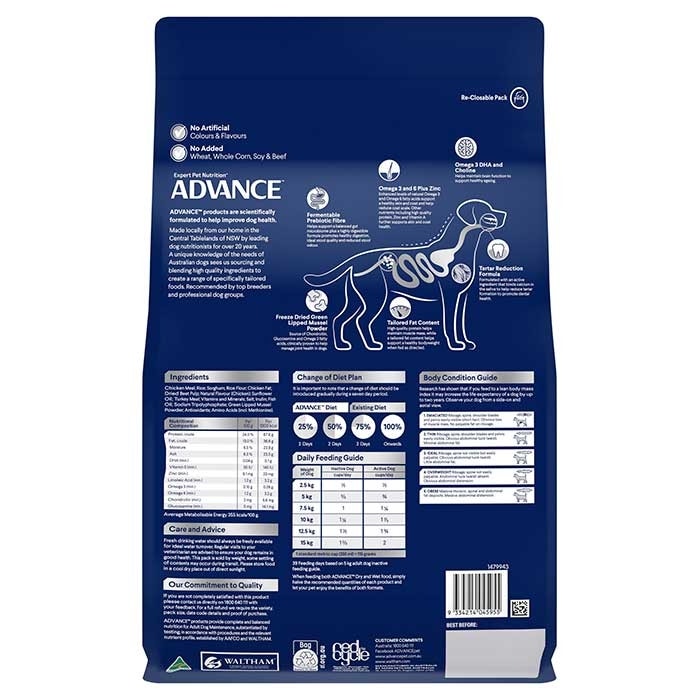 Advance senior deals dog food