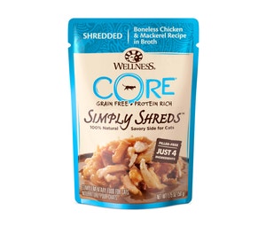 Wellness Core Simply Shreds Chicken & Mack Cat Pouch 50g x12