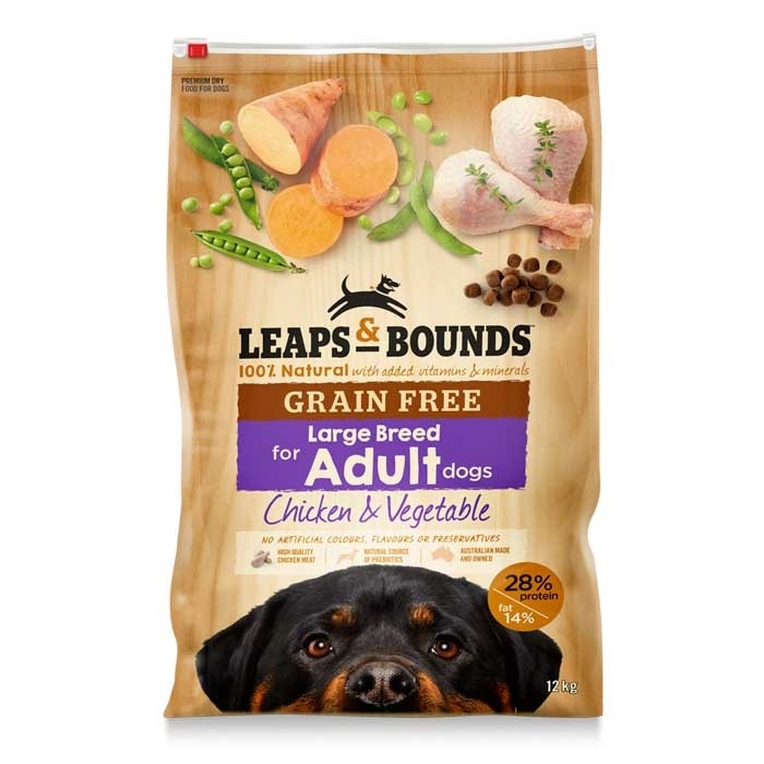 Leaps Bounds Grain Free Large Breed Dog Food 12Kg Petbarn