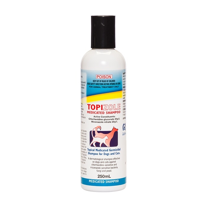 Topizole Medicated Dog Shampoo 250ml Petbarn