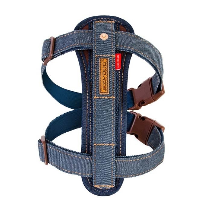 EzyDog Chest Plate Dog Harness Denim