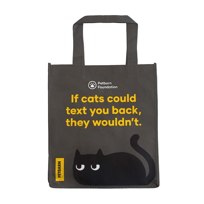 Petbarn Foundation Cat Shopping Bag Grey Petbarn