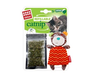 GiGwi Bear Refillable Catnip 3 Teabags Cat Toy