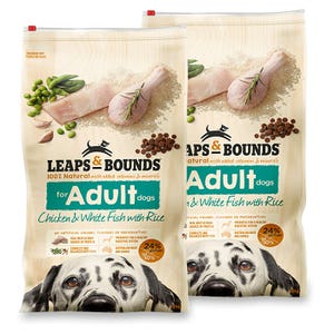 Leaps & Bounds Chicken & Fish Adult Dog Food 15kgx2