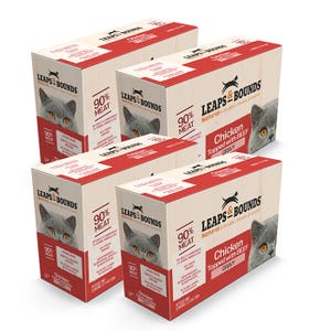 Leaps & Bounds Chicken Top wBeef in Gravy Cat Can 85gx48