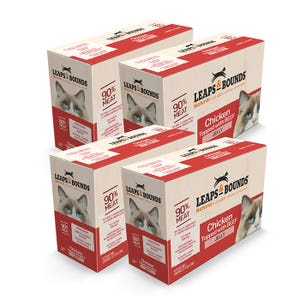 Leaps & Bounds Chicken Top wBeef in Jelly Cat Can 85gx48