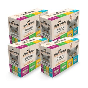 Leaps & Bounds Variety Pack Chicken Gravy Cat Can 85g 12PK x 4