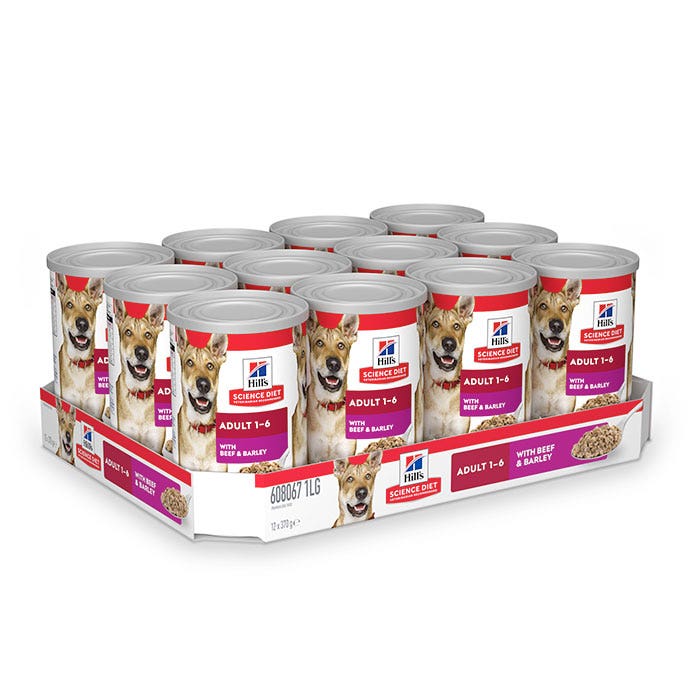 Science Diet Canine Adult Gourmet Beef Entree Dog Food 370gx12 Petbarn