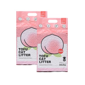 Michu Clumping Tofu Peach Cat Litter 6L x 2