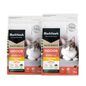 Black Hawk Healthy Benefits Indoor Chicken Adult Cat Food 4kgx2