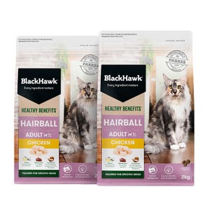 Black Hawk Healthy Benefits Hairball Chicken Adult Cat Food 2kgx2
