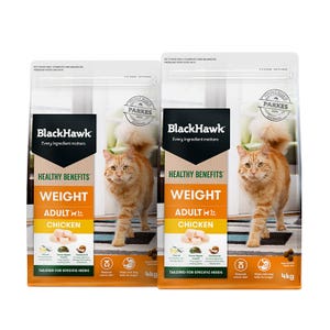 Black Hawk Healthy Benefits Weight Chicken Adult Cat Food 4kgx2