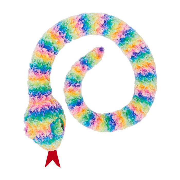 Mix Or Match 30 Plush Snake Dog Toy Rainbow 70cm Petbarn