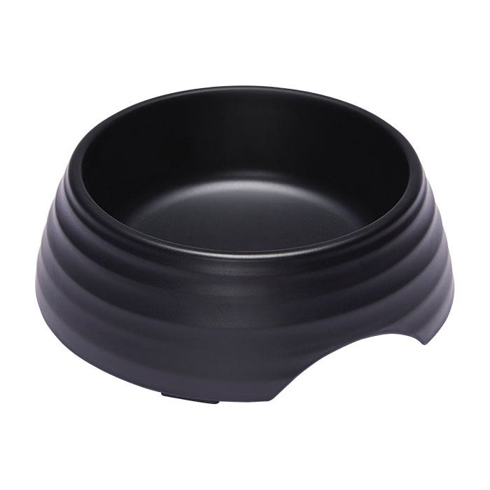 Bowl Mates Melamine Ripple Dog Bowl Black Petbarn