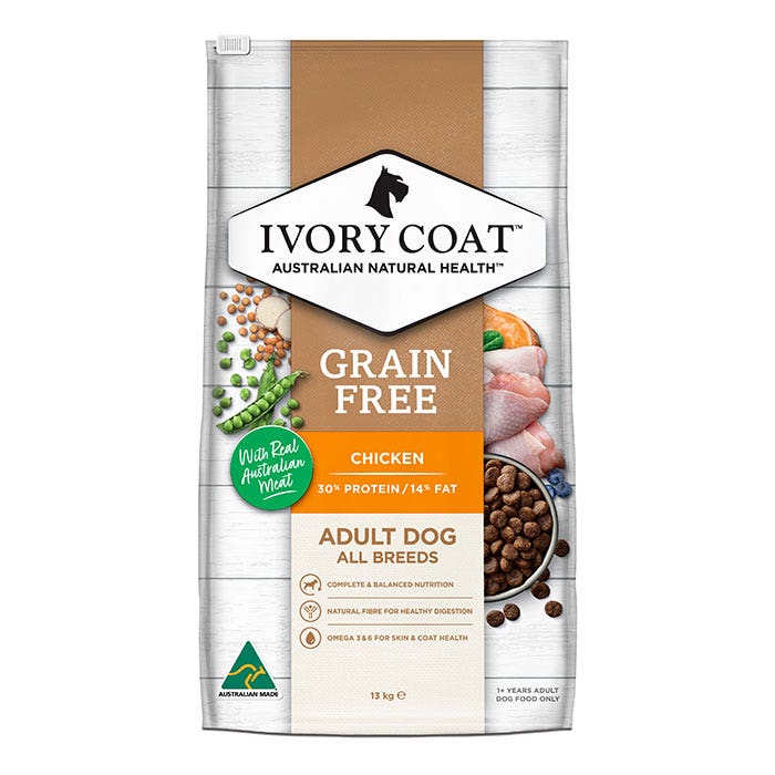 Ivory Coat Grain Free Chk Coco Oil Adult Dog Food Petbarn