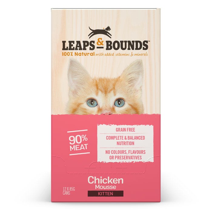 Leaps Bounds Chicken Mousse Kitten Can 85gx12 Petbarn