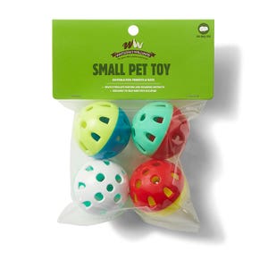 Watson & Williams Balls Small Pet Toy Multi Colours 4PK