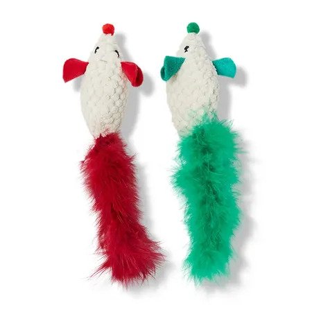 Mice with Marabou Tail Cat Toy