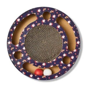 Interactive Circle Cardboard Cat Scratcher